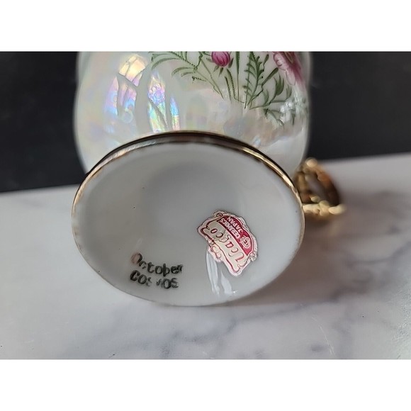 Vintage October Cosmos Tea Cup - Picture 8 of 10